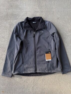 The North Face women’s ridge wall soft shell jacket grey coat NWT LG